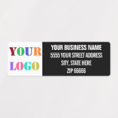 Custom Business Logo Naam Adres Bedrijfslabels Labels (Design 2)