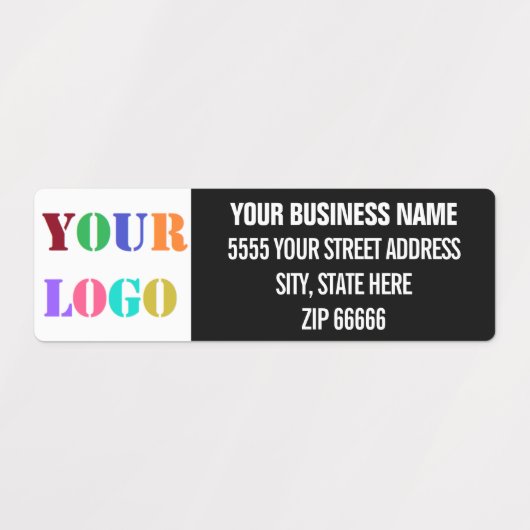 Custom Business Logo Naam Adres Bedrijfslabels Labels (Design 1)