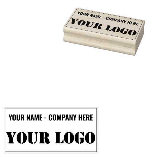 Custom Business Logo Naam Bedrijf Rubber Stempel (Gestempeld)