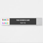 Custom Business Logo Naam Deur Sign Kleuren kiezen Deurbordje (Voorkant)