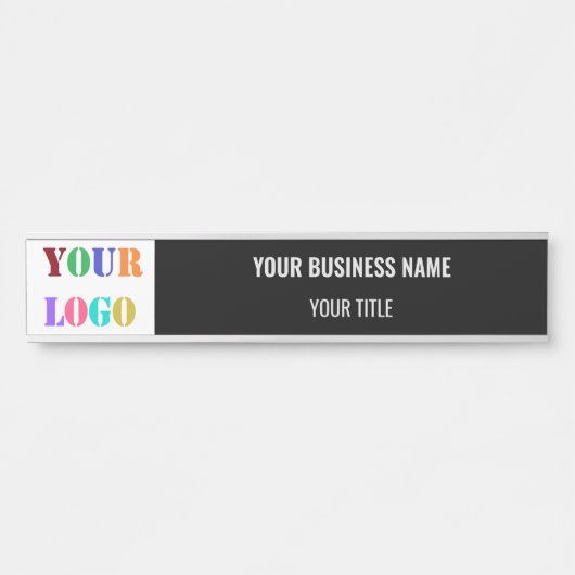Custom Business Logo Naam Deur Sign Kleuren kiezen Deurbordje (Voorkant)