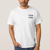 Custom Business Logo Naam Info Bedrijf T-shirt (Voorkant)