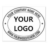 Custom Business Logo Naam info Ovaal Rubber Stempe Rubberstempel (Afrduk)