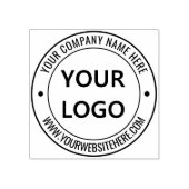 Custom Business Logo Naam info Ronde Rubber Stamp Rubberstempel (Afrduk)