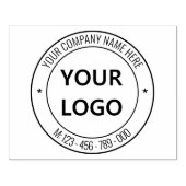 Custom Business Logo Naam Info Ronde Rubber Stempe Rubberstempel (Afrduk)