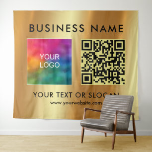 Custom Business Logo Naam QR Code Extra Large XL Wandkleed