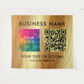 Custom Business Logo Naam QR Code Extra Large XL Wandkleed (Voorkant (horizontaal))