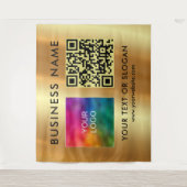 Custom Business Logo Naam QR Code Extra Large XL Wandkleed (Voorkant)