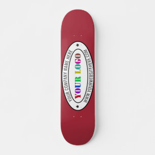 Custom Business Logo Naam Tekst Skateboard Sjabloo