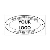 Custom Business Logo Naam Telefoon Ovaal Rubber St Rubberstempel (Afrduk)