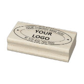Custom Business Logo Naam Telefoon Ovaal Rubber St Rubberstempel (Stempel)