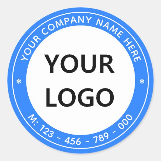 Custom Business Logo Naam Telefoon Stickers Sjablo (Voorkant)