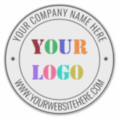 Custom Business Logo Naam Website Sticker Sjabloon (Voorkant)