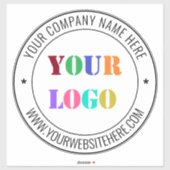 Custom Business Logo Naam Website Sticker Sjabloon (Vel)
