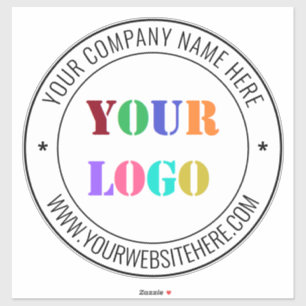 Custom Business Logo Naam Website Sticker Sjabloon