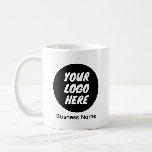 Custom Business Logo & Name Branded Coffee Mug Koffiemok (Links)