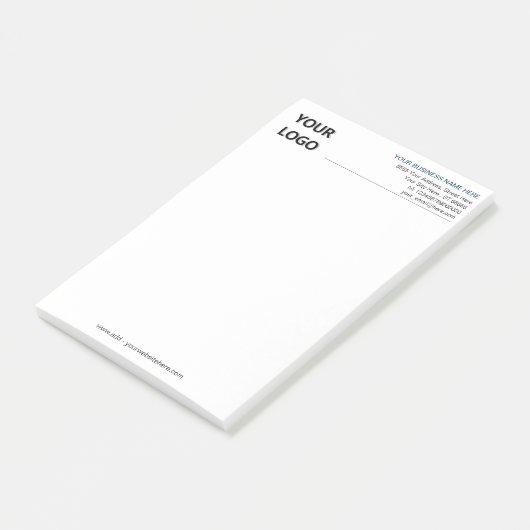 Custom Business Logo Name Company - Professional Post-it® Notes (Schuin)