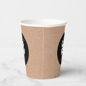 Custom Business Logo Natuurlijke Kraft Paper Party Papieren Bekers (Rechts)