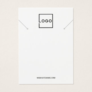 Custom Business Logo Necklace Display Cards Visitekaartje