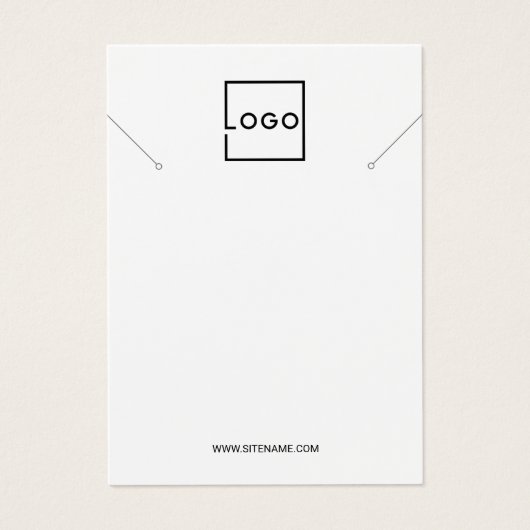 Custom Business Logo Necklace Display Cards Visitekaartje (Voorkant)