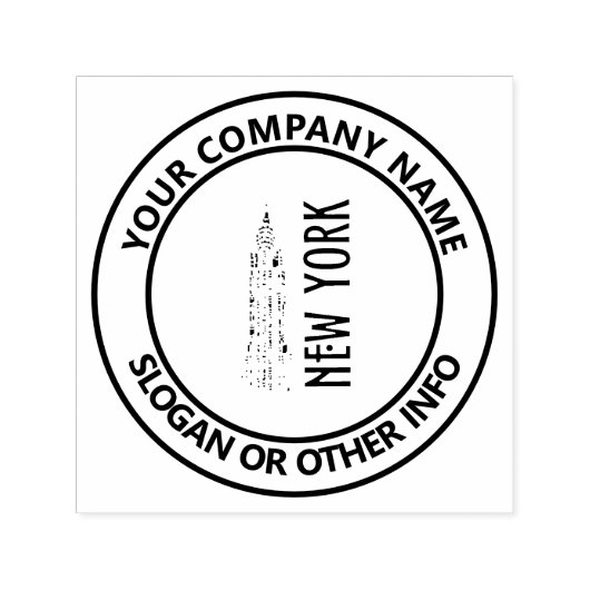 Custom Business Logo New York Zelfinktende Stempel (Design)