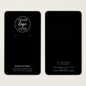 Custom Business Logo oorbel display Kaart (Voorkant /achterkant)