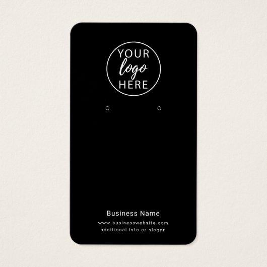 Custom Business Logo oorbel display Kaart (Voorkant)