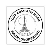 Custom Business Logo Parijs Zelfinktende Stempel (Design)