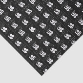 Custom Business Logo Pattern Zwart Tissue Papier (Detail)