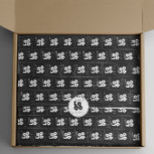 Custom Business Logo Pattern Zwart Tissue Papier