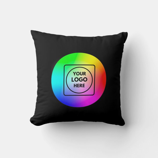 Custom Business Logo Personalized Throw Pillow Kussen (Voorkant)