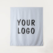 Custom Business Logo Photo Backdrop  Wandkleed (Voorkant)