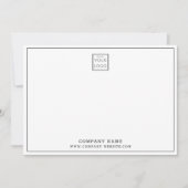 Custom Business Logo Photo Company 5x7 bedankt Notitiekaartje (Voorkant)