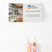 Custom Business Logo Photo Grey Spandoek (Insitu)