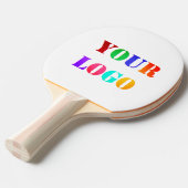 Custom Business Logo Ping Pong Paddle Uw kleuren Tafeltennisbatje (Voorkant Gekanteld)