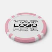 Custom Business Logo Pink 250 Value Game Poker Chips (Enkel)