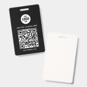 Custom Business Logo Professional Eenvoudig Wit Badge (Voor- en achterkant)