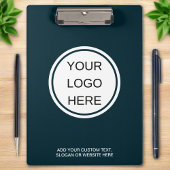 Custom Business Logo Professional Navy Blue Klembord