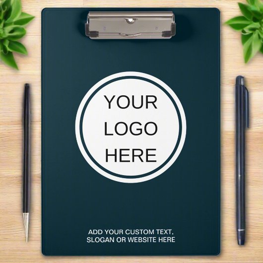 Custom Business Logo Professional Navy Blue Klembord