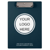 Custom Business Logo Professional Navy Blue Klembord (Voorkant)