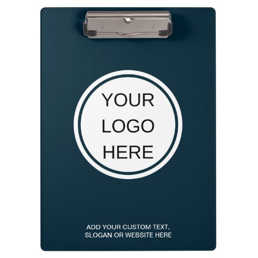 Custom Business Logo Professional Navy Blue Klembord (Voorkant)
