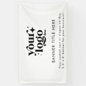 Custom Business Logo Professional Vet Modern Spandoek (Verticaal)