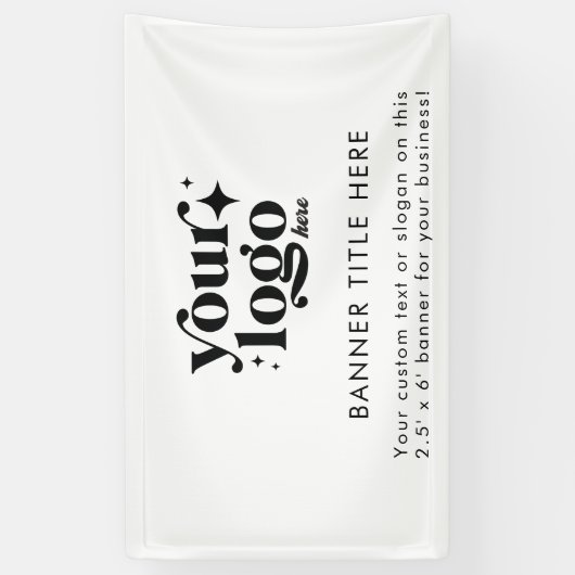 Custom Business Logo Professional Vet Modern Spandoek (Verticaal)