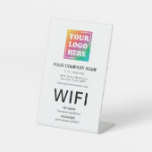 Custom Business Logo Professional WiFi Reclamebord Met Voetstuk (Voorkant)