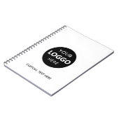 Custom Business Logo professional wit Notitieboek (Linkerzijde)
