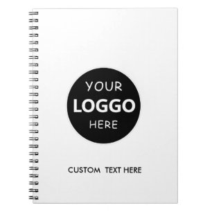 Custom Business Logo professional wit Notitieboek