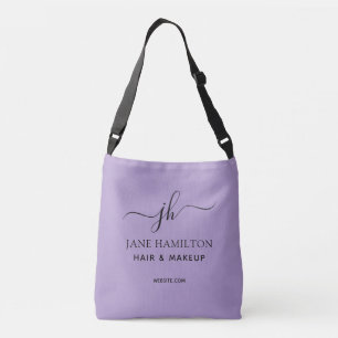Custom Business Logo Promo Paarse Crossbody Tas
