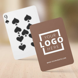 Custom Business Logo Promotion-branded Brown Pokerkaarten