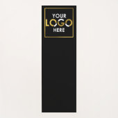 Custom Business Logo Promotional Black Gold Luxury Yogamat (Voorkant)