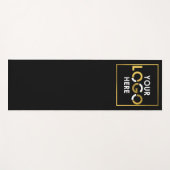 Custom Business Logo Promotional Black Gold Luxury Yogamat (Voorkant (horizontaal))